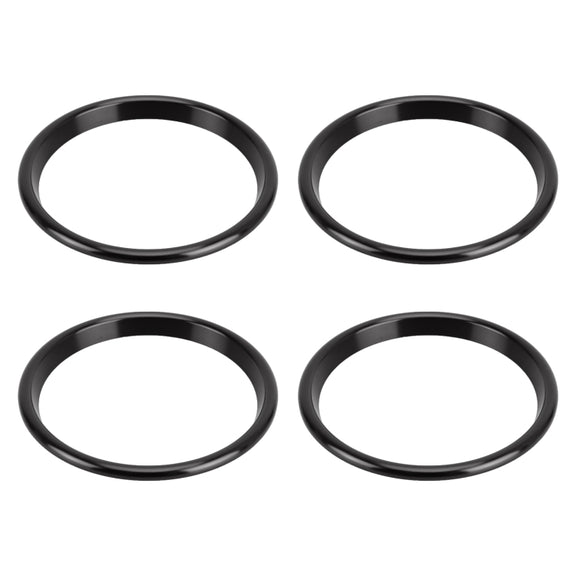 4 PCS Car Metal Air Outlet Decorative Outside Ring for Audi A3 / S3 / Q2L (Black)