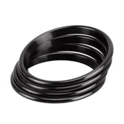 4 PCS Car Metal Air Outlet Decorative Outside Ring for Audi A3 / S3 / Q2L (Black)