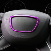 Car Auto Steering Wheel Ring Cover Trim Sticker Decoration for Audi (Purple)