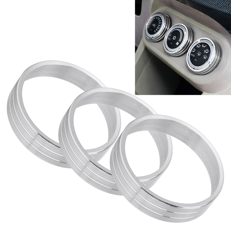 Car Metal Air Conditioner Knob Case for Mitsubishi ASX (Silver)