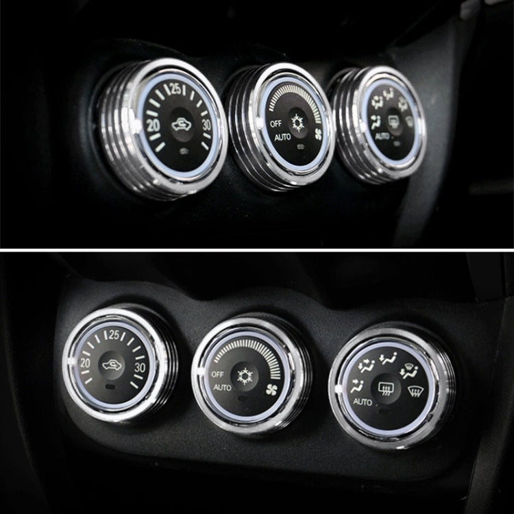 Car Metal Air Conditioner Knob Case for Mitsubishi ASX (Silver)