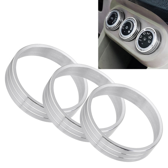 Car Metal Air Conditioner Knob Case for Mitsubishi ASX (Silver)