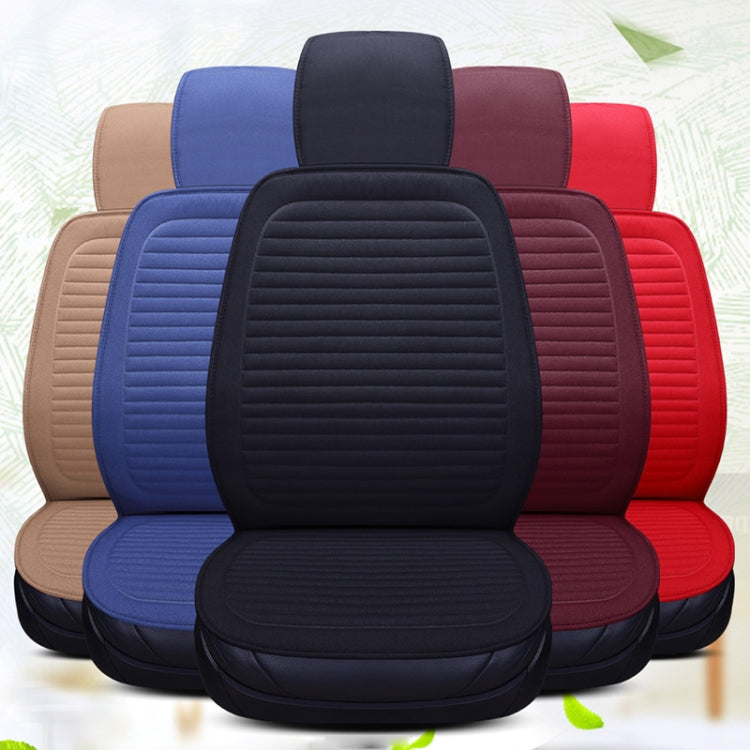 Car Four Seasons Linen Fabric Front Seat Cushion (Blue)