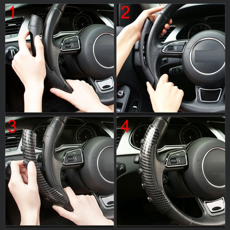 Car Steering Wheel Booster Wheel Spinner Knob Cover (Brown)