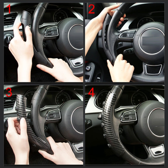 Car Steering Wheel Booster Wheel Spinner Knob Cover (Brown)