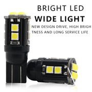 10 PCS T10/168/194 DC12V / 1W / 6000K / 60LM Car Decoding Clearance Lights with 12LEDs SMD-3030 Lamp Beads