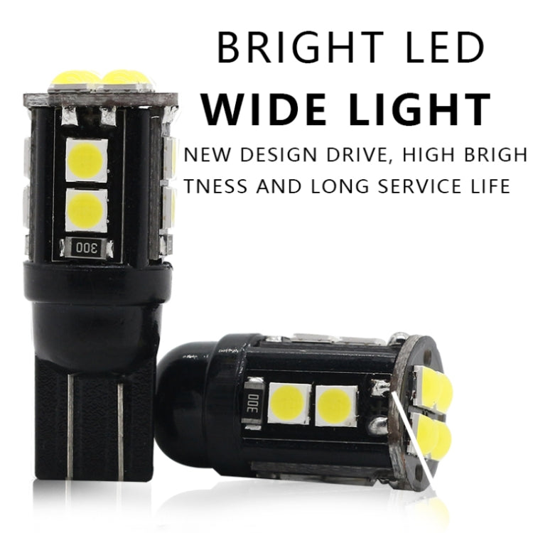 10 PCS T10/168/194 DC12V / 1W / 6000K / 60LM Car Decoding Clearance Lights with 12LEDs SMD-3030 Lamp Beads