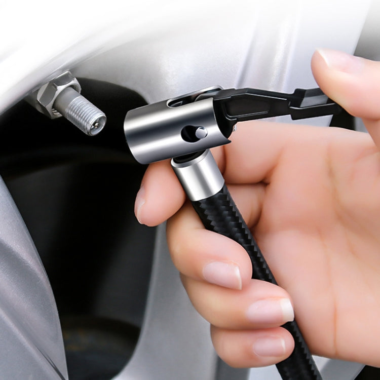 Car 12V Portable Inflatable Cylinder Pedal Digital Display Air Pump with Light