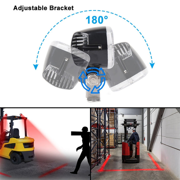 DC10-80V 10W IP67 900LM Car LED Forklift Warning Lights / Width Lights (Red Light)