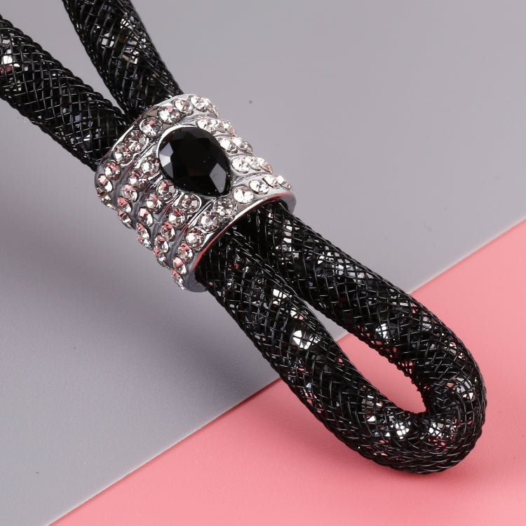 Car Diamond Metal + Plastic Keychain (Black)