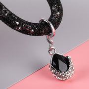 Car Diamond Metal + Plastic Keychain (Black)
