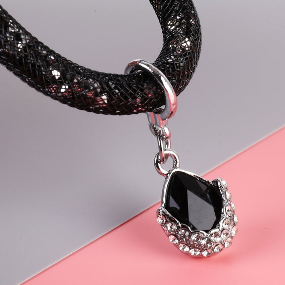 Car Diamond Metal + Plastic Keychain (Black)