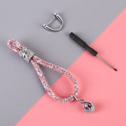 Car Diamond Metal + Plastic Keychain (Pink)