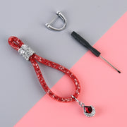 Car Diamond Metal + Plastic Keychain (Red)