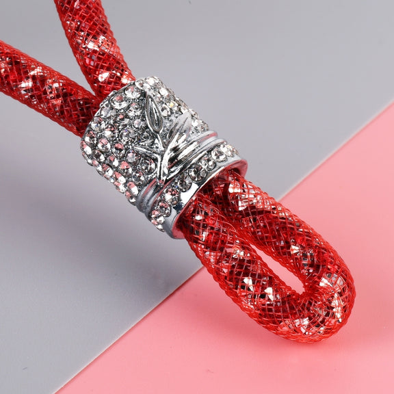 Car Diamond Metal + Plastic Keychain (Red)