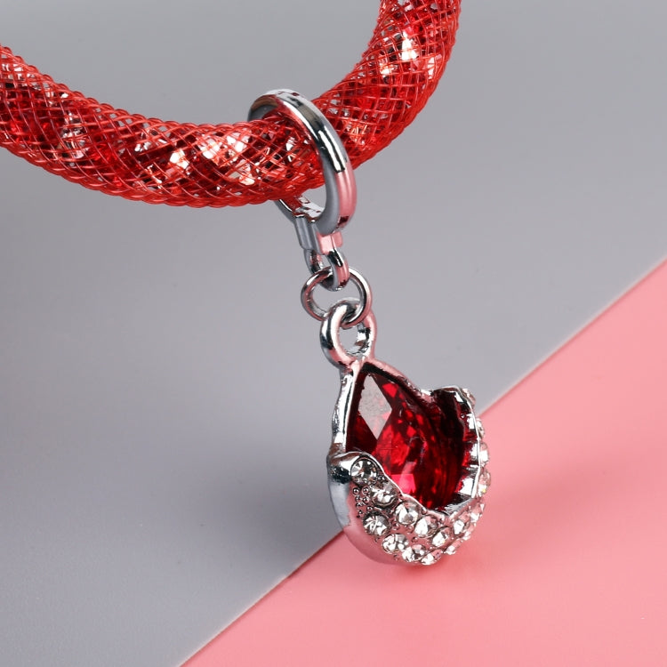 Car Diamond Metal + Plastic Keychain (Red)