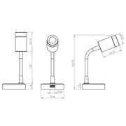 130mm RV 10-30V Multi-functional Reading Light with Touch Switch, Style: Hose