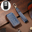 Hallmo Car Cowhide Leather Key Protective Cover Key Case for Honda Civic / Accord 2-button(Blue) - free shipping - PMC TechLife - Order now!