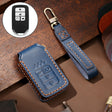 Hallmo Car Cowhide Leather Key Protective Cover Key Case for Honda Civic / Accord 4-button(Blue) - free shipping - PMC TechLife - Order now!