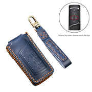 Hallmo Car Cowhide Leather Key Protective Cover Key Case for Trumpchi GS4 2021 C Style(Brown)