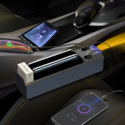 Micro USB + USB-C / Type-C + 8PIN Interface Car Multi-functional Cup Holder Seat Gap Side Storage Box