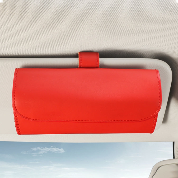 533 Car Glasses Storage Bag Glasses Box (Red)