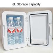 8L 37-48W Car / Home Mini Refrigerator(White)