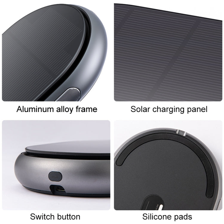 Car Wireless Negative Ion Solar Air Purifier(Grey)