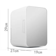 8L 37-48W Tempered Glass Panel Car / Home Mini Refrigerator US Plug(Silver)