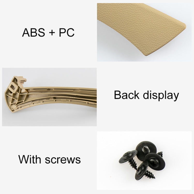 Car Right Side Inner Armrest Door Handle Assembly for BMW E90 2005-2012, Left and Right Drive Universal (Beige)