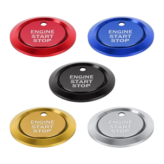 Car Engine Start Key Push Button Ring Trim Sticker Decoration for Ford F150 (Blue)