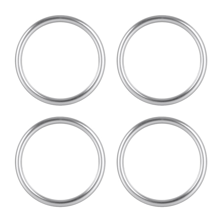 4 PCS / Set Air Conditioning Vent Metal Decorative Ring for Audi A1(Silver)