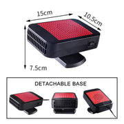 24V Car Hollow Heater Multifunctional Front Windshield Defroster and Demister (Red)