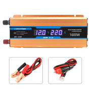 Carmaer Modified Sine Wave 24V to 220V 1600W Car Multi-function Double Digital Display Inverter Household Power Converter