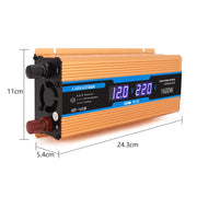 Carmaer Modified Sine Wave 24V to 220V 1600W Car Multi-function Double Digital Display Inverter Household Power Converter