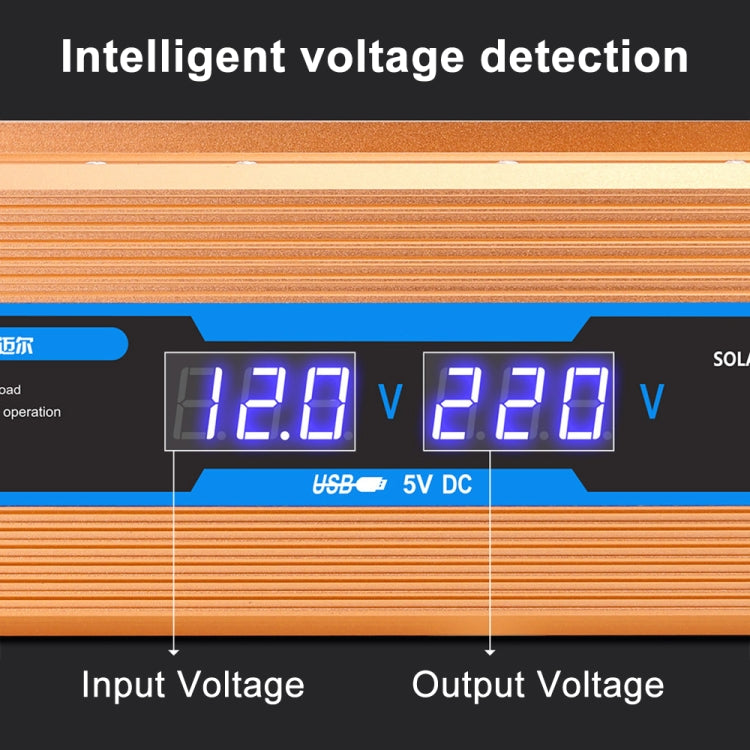 Carmaer Modified Sine Wave 24V to 220V 1600W Car Multi-function Double Digital Display Inverter Household Power Converter
