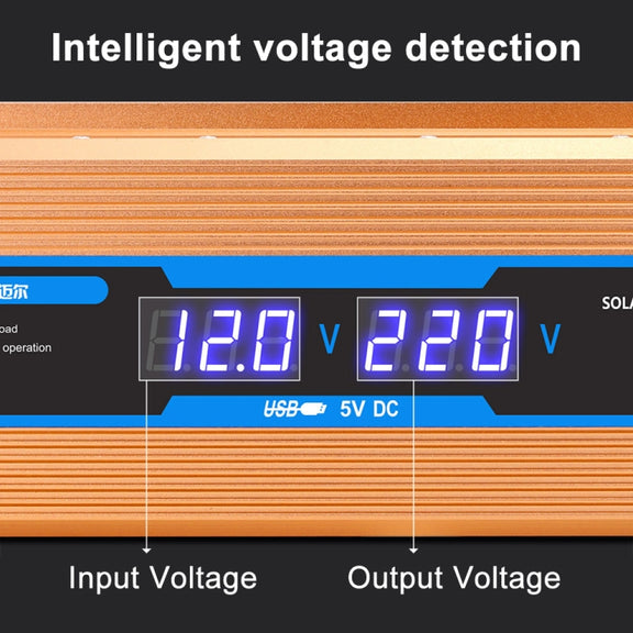 Carmaer Modified Sine Wave 24V to 220V 1600W Car Multi-function Double Digital Display Inverter Household Power Converter