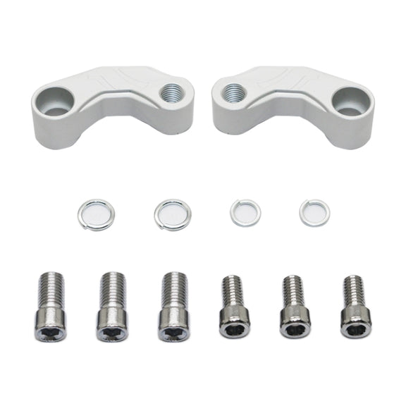 SF-YSZ-2 Mirror Code Motorcycle Modification Aluminum Alloy CNC Rearview Extension Bracket Set (Black)