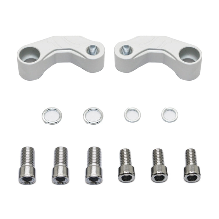 SF-YSZ-2 Mirror Code Motorcycle Modification Aluminum Alloy CNC Rearview Extension Bracket Set (Black)
