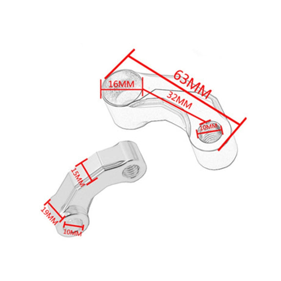 SF-YSZ-2 Mirror Code Motorcycle Modification Aluminum Alloy CNC Rearview Extension Bracket Set (Black)