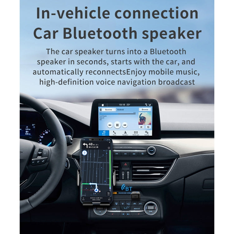 A60 3 in 1 Car Bluetooth Receiver Transmitter 3.5AUX Hands-free Call