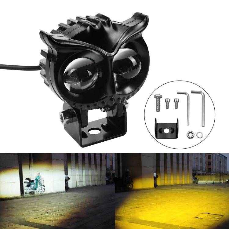 CS-1584A1 External Water-resistant Double Lamp Bead LED Headlight Owl Bracket Type