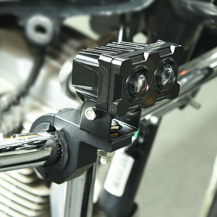 ZH-1583A1 External Water-resistant Double Lamp Bead LED Headlight Square Dragon Button Type