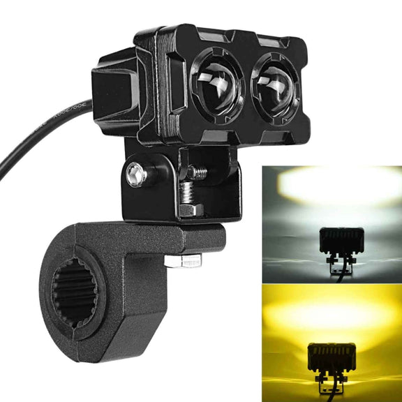 ZH-1583A1 External Water-resistant Double Lamp Bead LED Headlight Square Dragon Button Type