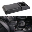 Car Multi-functional Dual USB Armrest Box Booster Pad, Carbon Fiber Leather Curved Type (Black) - Seat Accessories by PMC TechLife | Online Shopping South Africa | PMC TechLife | Buy Now Pay Later Mobicred