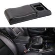 Car Multi-functional Dual USB Armrest Box Booster Pad, Carbon Fiber Leather Curved Type (Black White) - Seat Accessories by PMC TechLife | Online Shopping South Africa | PMC TechLife | Buy Now Pay Later Mobicred