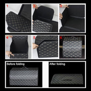 Car Trunk Foldable Storage Box, Checkered Small Size: 33 x 32 x 30cm(Beige)