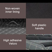 Car Trunk Foldable Storage Box, Checkered Middle Size: 40 x 32 x 30cm (Black Red)