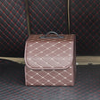 Car Trunk Foldable Storage Box, Rhombic Grid Small Size: 33 x 32 x 30cm (Coffee) - Stowing Tidying by PMC Jewellery | Online Shopping South Africa | PMC Jewellery | Buy Now Pay Later Mobicred