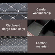 Car Trunk Foldable Storage Box, Rhombic Grid Small Size: 33 x 32 x 30cm (Black)